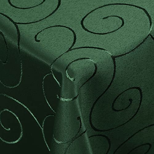 Kringel Ornamente Bronze Tischläufer Tischband 40 x 140 cm Dunkelgrün mit Saumrand Form, Größe und Farbe wählbar von DecoHomeTextil Heimtextilmanufaktur