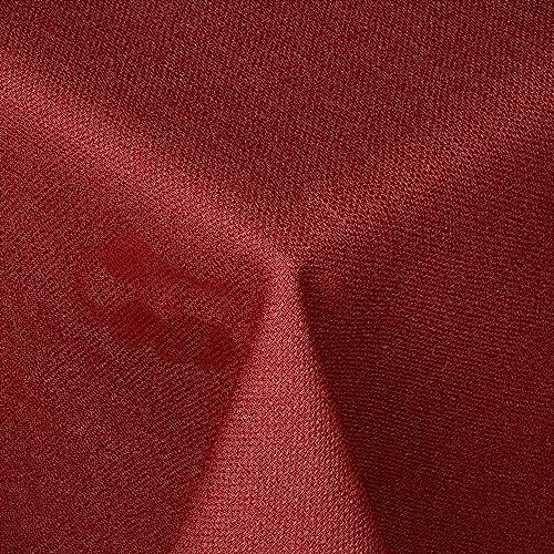 Royale Upper Class Meliert Leinen Tischdecke Bordeaux Rot Rund 140 cm Schwere Qualität 240g/m² pflegeleicht von DecoHomeTextil Heimtextilmanufaktur