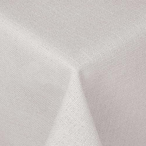 Royale Upper Class Meliert Leinen Tischdecke Weiß Oval 135 x 180 cm Schwere Qualität 240g/m² pflegeleicht von DecoHomeTextil Heimtextilmanufaktur