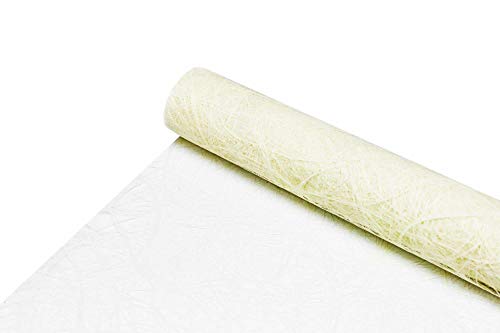 Sizoweb Tischläufer Tischband Dekoration Dekor Breite 30 cm Rollenlänge und Farbe wählbar Champagner Creme 25 Meter von DecoHomeTextil Heimtextilmanufaktur