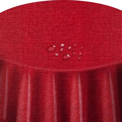 Tischdecke 100% Polyester mit Antirutsch-Funktion Uni Rot Rund 90 cm Tischwäsche Tischdecke 100% Polyester mit Antirutsch-Funktion Uni Rot Rund 90 cm Tischwäsche von DecoHomeTextil Heimtextilmanufaktur
