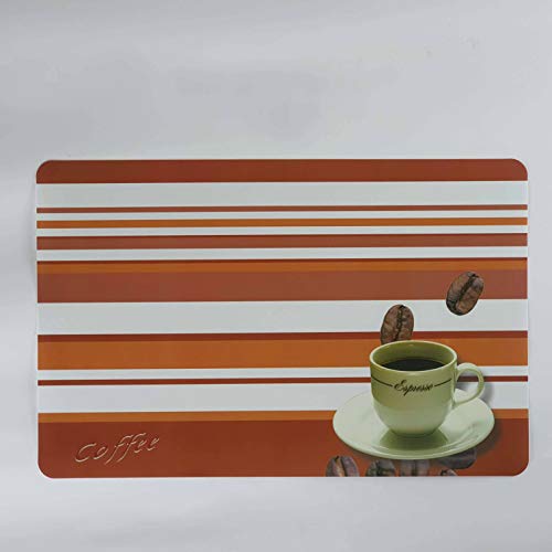 Tischset Platzset Platzmatte Muster wählbar 6er Set 30 x 45 cm Espresso Linien von DecoHomeTextil Heimtextilmanufaktur