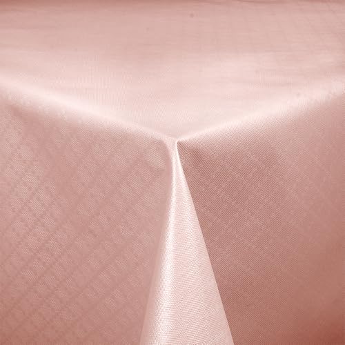 Wachstuch Diamant Relief Rosa Breite & Länge wählbar abwaschbare Tischdecke Eckig 110 x 160 cm von DecoHomeTextil Heimtextilmanufaktur