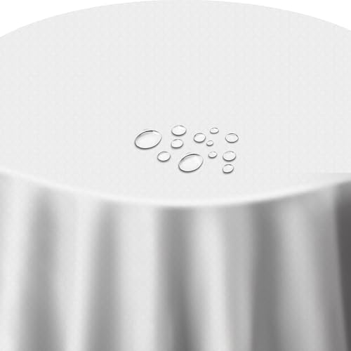 Wachstuch Tischdecke RUND OVAL Farbe & Größe wählbar Diamant Relief Weiss 130 cm Rund abwaschbar von DecoHomeTextil Heimtextilmanufaktur