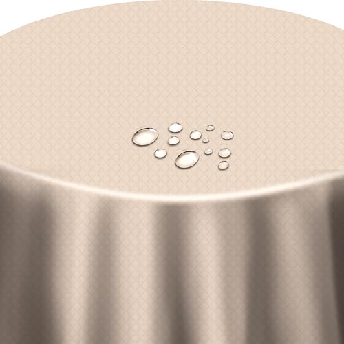 Wachstuch Wachstischdecke Tischdecke Farbe und Größe wählabar Diamant Relief Beige Oval 130 x 260 cm abwaschbar Gartentischdecke von DecoHomeTextil Heimtextilmanufaktur