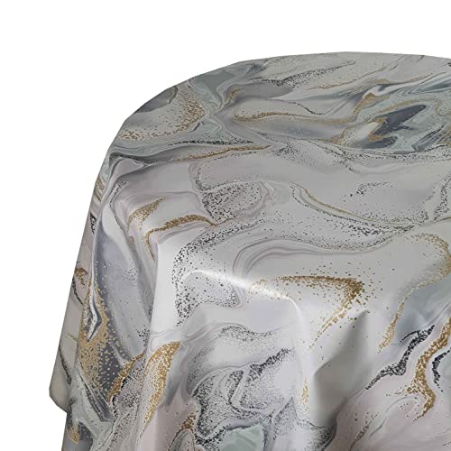 Wachstuch Wachstischdecke Tischdecke Gartentischdecke Farbe und Größe wählbar Sahara Gold Oval 130 x 180 cm abwaschbare Wachstuchtischdecke von DecoHomeTextil Heimtextilmanufaktur