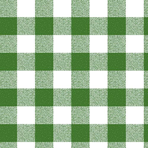 Wachstuch Wachstischdecke Tischdecke Gartentischdecke Klassik Kariert Grün Breite & Länge wählbar 110 x 250 cm Eckig abwaschbar von DecoHomeTextil Heimtextilmanufaktur