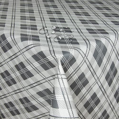 Wachstuch Wachstischdecke Tischdecke Karo Diamant Grau Quadratisch 100 x 100 cm abwischbar von DecoHomeTextil Heimtextilmanufaktur