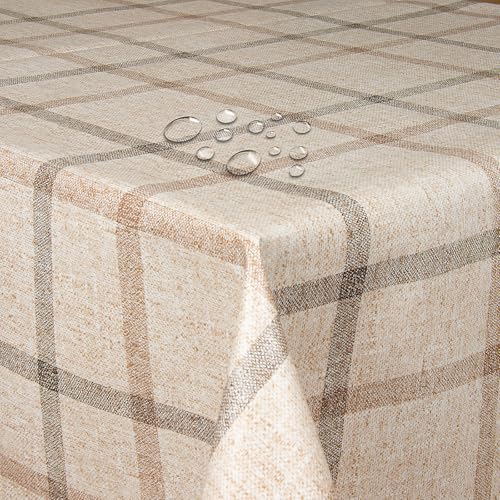 Wachstuch Wachstischdecke Tischdecke Landhaus Kariert Beige Rechteckig 130 x 90 cm abwischbar Wachstuch Wachstischdecke Tischdecke Landhaus Kariert Beige Rechteckig 130 x 90 cm abwischbar von DecoHomeTextil Heimtextilmanufaktur