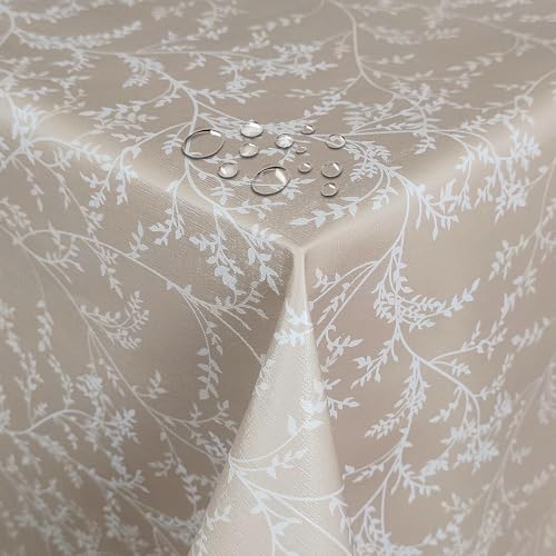 Wachstuch Wachstischdecke Tischdecke Zweige Beige Bahn Quadratisch 120 x 120 cm abwischbar Wachstuch Wachstischdecke Tischdecke Zweige Beige Bahn Quadratisch 120 x 120 cm abwischbar von DecoHomeTextil Heimtextilmanufaktur