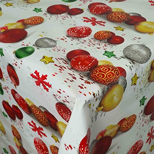 Weihnachtstischdecke Wachstuch Tischdecke Weihnachtskugeln Bunt Größe wählbar 80 x 120 cm Eckig abwaschbar Weihnachtstischdecke Wachstuch Tischdecke Weihnachtskugeln Bunt Größe wählbar 80 x 120 cm Eckig abwaschbar von DecoHomeTextil Heimtextilmanufaktur