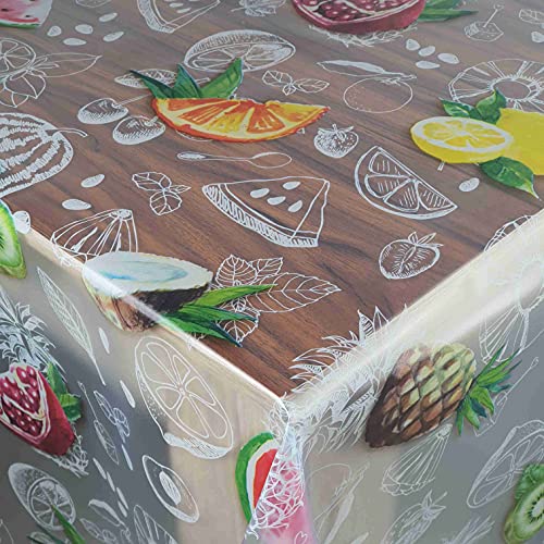 d-c-fix Transparente Folie Tischdecke Schutzfolie 0,2mm Größe wählbar Tropicas Obst Melone Eckig 100 x 140 cm abwaschbar von DecoHomeTextil Heimtextilmanufaktur