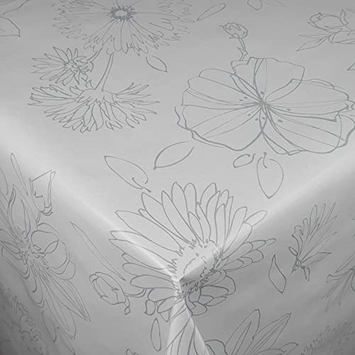 d-c-fix Wachstuch Wachstischdecke Tischdecke Gartentischdecke Blumen Palmas Weiß Breite & Länge wählbar 140 x 200 cm Eckig abwaschbar von DecoHomeTextil Heimtextilmanufaktur