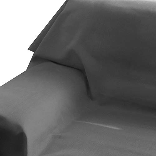 DecoHomeTextil Heimtextilmanufaktur Brilliant Sofaüberwurf Sofa Überwurf Bezug Couchbezug Bettüberwurf Tagesdecke 160 x 400 cm Grau Anthrazit Farbe & Größe wählbar mit Lotus Effekt Eckig von DecoHomeTextil Heimtextilmanufaktur