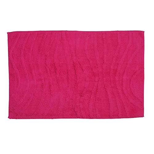 DecoHomeTextil Badematte Duschmatte Badezimmerteppich Badteppich 50 x 80 cm Pink aus 100% Baumwolle von DecoHomeTextil