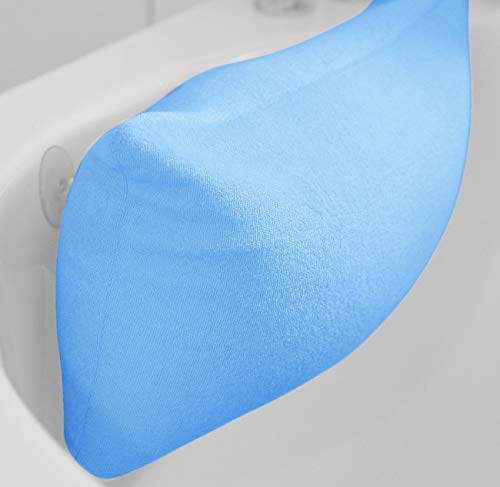 Badewannenkissen Badekissen mit Saugnäpfen Badewannen Kissen - Blau - Nackenkissen Farbe wählbar ca. 18 x 28 cm von DecoHomeTextil