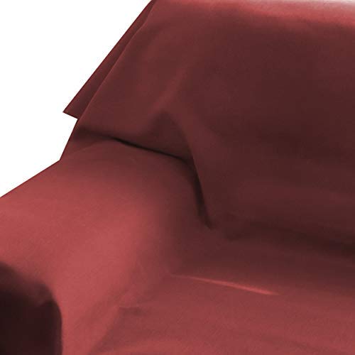 DecoHomeTextil Heimtextilmanufaktur Brilliant Sofaüberwurf Sofa Überwurf Bezug Couchbezug Bettüberwurf Tagesdecke 160 x 220 cm Dunkelrot Farbe & Größe wählbar mit Lotus Effekt Eckig von DecoHomeTextil Heimtextilmanufaktur