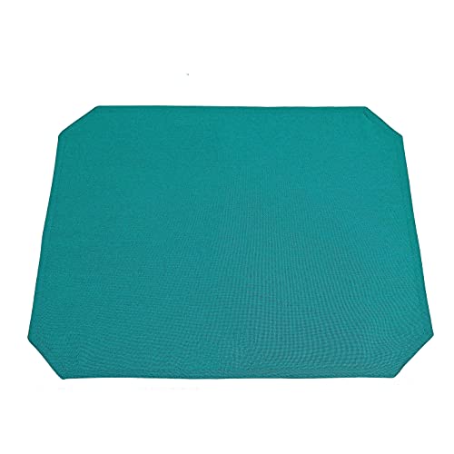 Leinen Optik Tischset Platzset 2er-Set 35 x 50 cm Petrol Türkis Abwaschbar Wasserabweisend Fleckschutz Pflegeleicht mit Saumrand von DecoHomeTextil Heimtextilmanufaktur