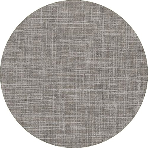 d-c-fix Wachstuch Leinen Look RUND OVAL Farbe & Größe wählbar Rund 100 cm Beige Silber abwaschbare Tischdecke von DecoHomeTextil Heimtextilmanufaktur