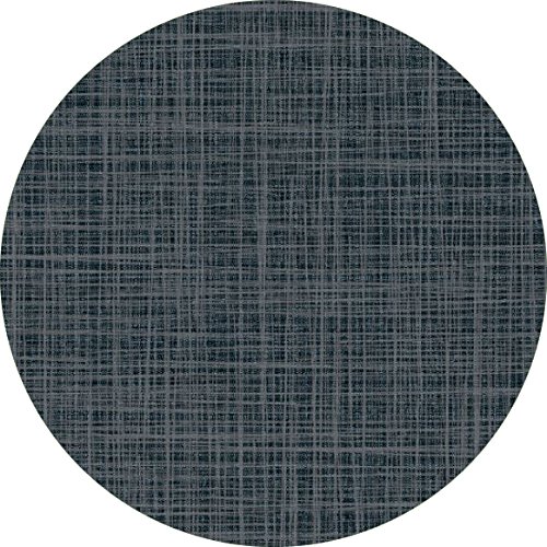 d-c-fix Wachstuch Leinen Look RUND OVAL Farbe & Größe wählbar Rund 100 cm Grau Anthrazit abwaschbare Tischdecke von DecoHomeTextil Heimtextilmanufaktur