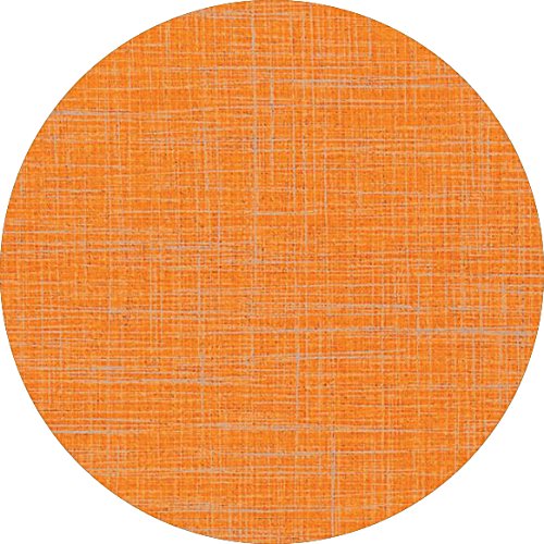d-c-fix Wachstuch Leinen Look RUND OVAL Farbe & Größe wählbar Rund 100 cm Orange abwaschbare Tischdecke von DecoHomeTextil