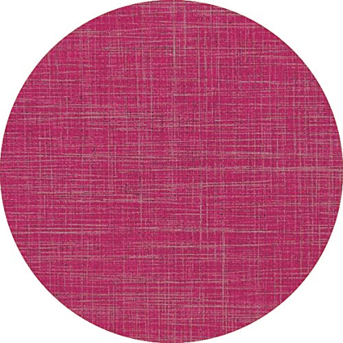 d-c-fix Wachstuch Leinen Look RUND OVAL Farbe & Größe wählbar Rund 120 cm Pink abwaschbare Tischdecke von DecoHomeTextil