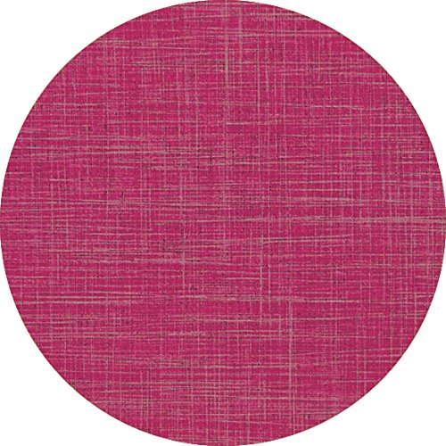 d-c-fix Wachstuch Leinen Look RUND OVAL Farbe & Größe wählbar Rund 80 cm Pink abwaschbare Tischdecke von DecoHomeTextil