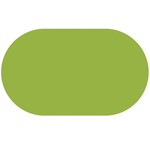 Lacktischdecke Tischdecke Wachstuch Wachstischdecke Rund Oval Größe und Farbe wählbar Hellgrün Oval 130 x 180 cm abwaschbare Gartentischdecke von DecoHomeTextil