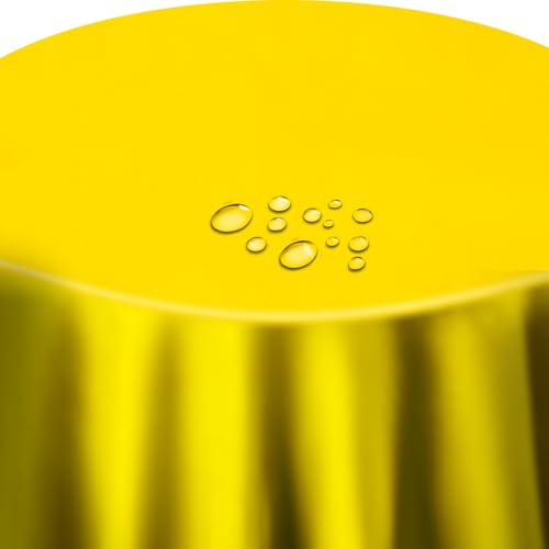 Lacktischdecke Tischdecke Wachstuch Wachstischdecke Rund Oval Größe und Farbe wählbar Gelb Rund 130 cm abwaschbare Gartentischdecke von DecoHomeTextil Heimtextilmanufaktur