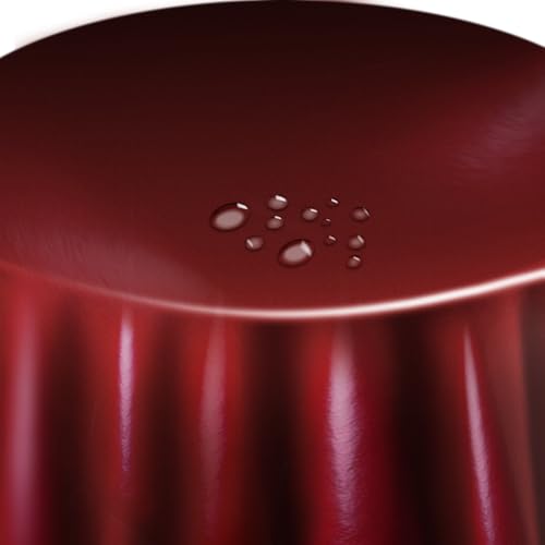Lacktischdecke Tischdecke Wachstuch Wachstischdecke Rund Oval Größe und Farbe wählbar Dunkelrot Rund 80 cm abwaschbare Gartentischdecke von DecoHomeTextil Heimtextilmanufaktur