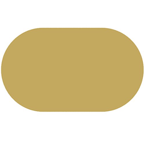 Lacktischdecke Tischdecke Wachstuch Wachstischdecke Rund Oval Größe und Farbe wählbar Gold Oval 130 x 180 cm abwaschbare Gartentischdecke von DecoHomeTextil