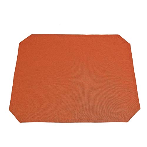 Leinen Optik Tischset Platzset 2er-Set 35 x 50 cm Orange Abwaschbar Wasserabweisend Fleckschutz Pflegeleicht mit Saumrand von DecoHomeTextil Heimtextilmanufaktur