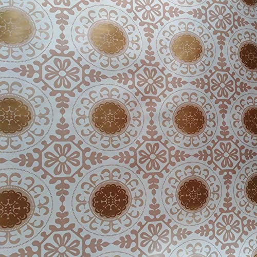 Restposten Wachstuch Wachstischdecke Tischdecke Mandala Beige Eckig 140 x 180 cm Muster & Größe wählbar abwaschbar von DecoHomeTextil