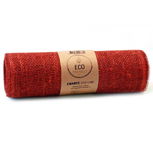 SIZO® Deco Jute Eco Friendly Tischläufer Tischband Dekoration Dekor 1 Rolle 30 cm x 5 Meter Rot von DecoHomeTextil