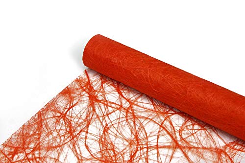 Sizoweb Tischläufer Tischband Dekoration Dekor Breite 30 cm Rollenlänge und Farbe wählbar Orange 5 Meter von DecoHomeTextil