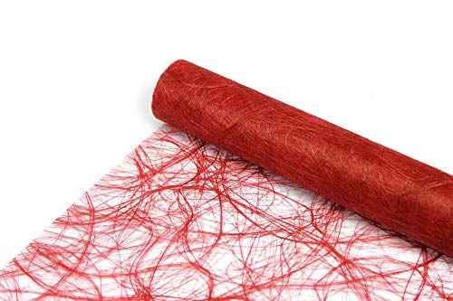 Sizoweb Tischläufer Tischband Dekoration Dekor Breite 30 cm Rollenlänge und Farbe wählbar Rot 25 Meter von DecoHomeTextil Heimtextilmanufaktur