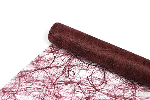 Sizoweb Tischläufer Tischband Dekoration Dekor Breite 30 cm Rollenlänge und Farbe wählbar Weinrot 25 Meter von DecoHomeTextil