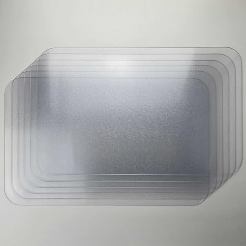 Transparenter Tischset Platzset 6er Set Eckig 28 x 45 cm Transparent geruchsneutral von DecoHomeTextil Heimtextilmanufaktur