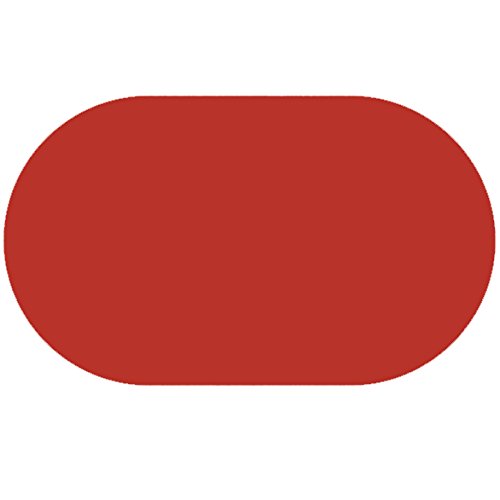 Wachstuch Glatt Uni RUND OVAL Größe & Farbe wählbar Oval 130 x 220 cm Rot Lack abwaschbare Tischdecke von DecoHomeTextil