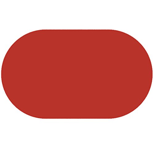 Wachstuch Glatt Uni RUND OVAL Größe & Farbe wählbar Oval ca. 140 x 280 cm Rot Lack abwaschbare Tischdecke von DecoHomeTextil Heimtextilmanufaktur