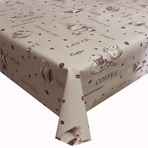 Wachstuch Kaffee Robust Beige Breite & Länge wählbar abwaschbare Tischdecke Eckig 130 x 250 cm Wachstuch Kaffee Robust Beige Breite & Länge wählbar abwaschbare Tischdecke Eckig 130 x 250 cm von DecoHomeTextil Heimtextilmanufaktur