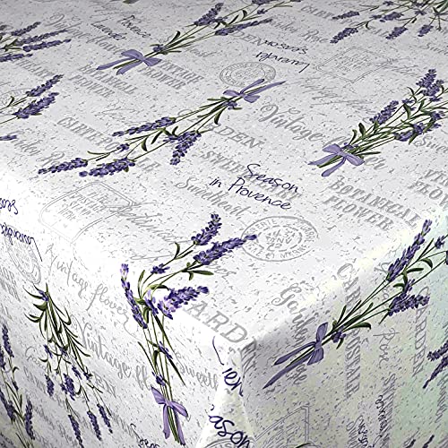 Wachstuch Wachstischdecke Tischdecke Gartentischdecke Größe wählbar Lavendel Provence 120 x 340 cm Eckig abwaschbar von DecoHomeTextil
