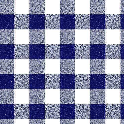 Wachstuch Wachstischdecke Tischdecke Gartentischdecke Klassik Kariert Blau Breite & Länge wählbar 100 x 120 cm Eckig abwaschbar von DecoHomeTextil Heimtextilmanufaktur