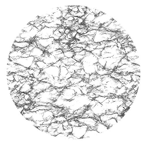 Wachstuchtischdecke Wachstuch Tischdecke Gartentischdecke Rund Oval Granit Weiß Rund 130 cm abwaschbare Wachstischdecke von DecoHomeTextil