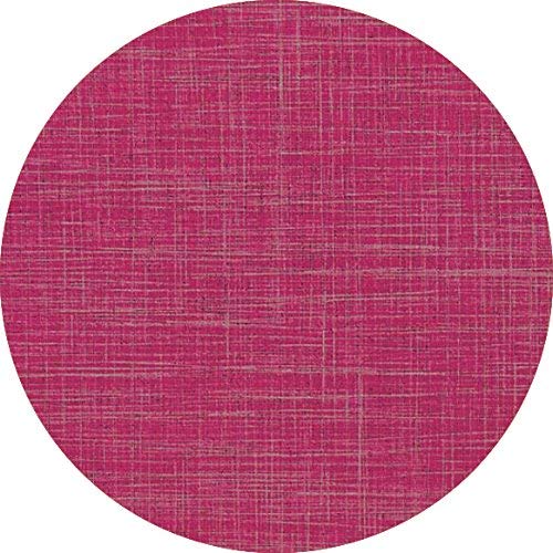 d-c-fix Wachstuch Leinen Look RUND OVAL Farbe & Größe wählbar Rund 130 cm Pink abwaschbare Tischdecke von DecoHomeTextil