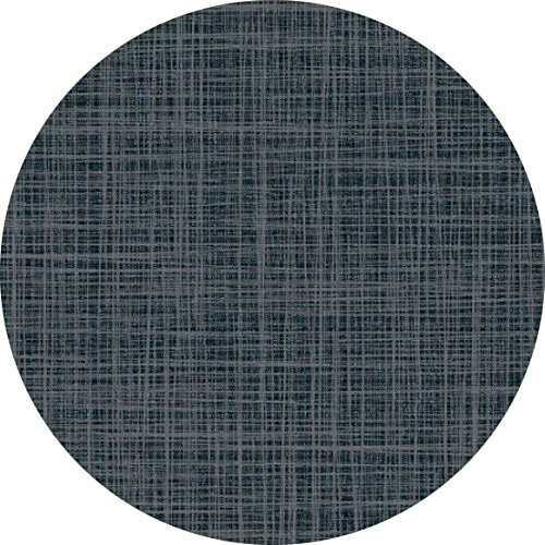 d-c-fix Wachstuch Leinen Look RUND OVAL Farbe & Größe wählbar Rund 80 cm Grau Anthrazit abwaschbare Tischdecke von DecoHomeTextil