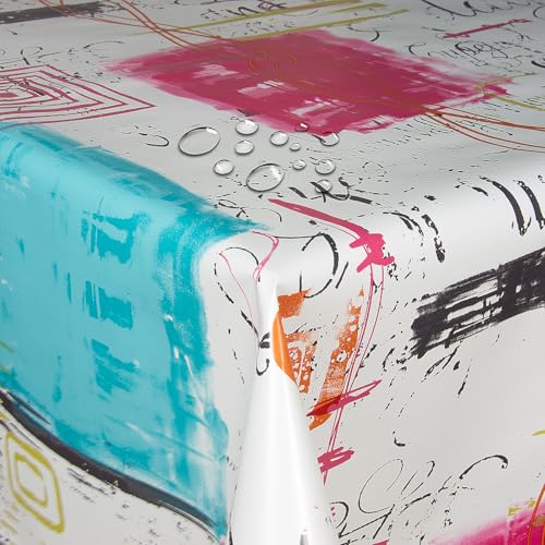 d-c-fix Wachstuch Wachstischdecke Tischdecke Gartentischdecke Blumen Palmas Pink Breite & Länge wählbar 140 x 260 cm Eckig abwaschbar von DecoHomeTextil Heimtextilmanufaktur