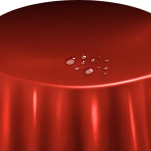 Lacktischdecke Tischdecke Wachstuch Wachstischdecke Rund Oval Größe und Farbe wählbar Rot Rund 120 cm abwaschbare Gartentischdecke von DecoHomeTextil Heimtextilmanufaktur