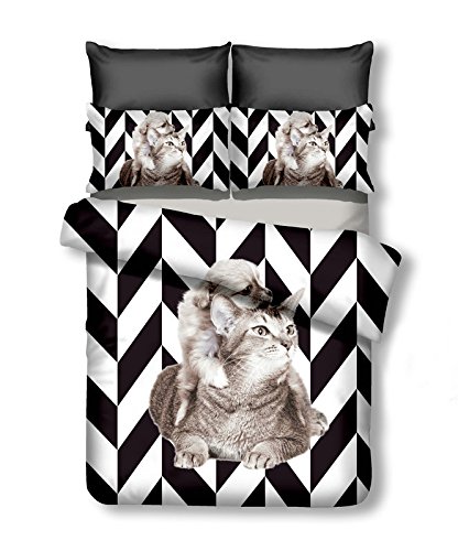 DecoKing 155x220 cm Bettwäsche mit 1 Kissenbezug 80x80 Hund Katze Welpe Kätzchen Bettwäscheset Microfaser Reißverschluss Little Love schwarz weiß Anilove DecoKing 155x220 cm Bettwäsche mit 1 Kissenbezug 80x80 Hund Katze Welpe Kätzchen Bettwäscheset Microfaser Reißverschluss Little Love schwarz weiß Anilove von DecoKing