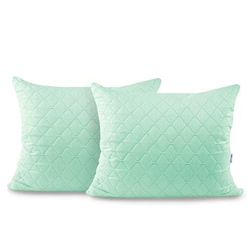 DecoKing 2 Kissenbezüge 50x60 cm Minze Microfaser Hotelverschluss Axel von DecoKing